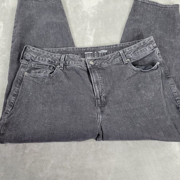 Old Navy Womens Jeans 22W Plus OG Straight Leg Black Denim High Rise SL26E - Picture 3 of 9